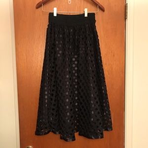 Polkadot elastic band skirt